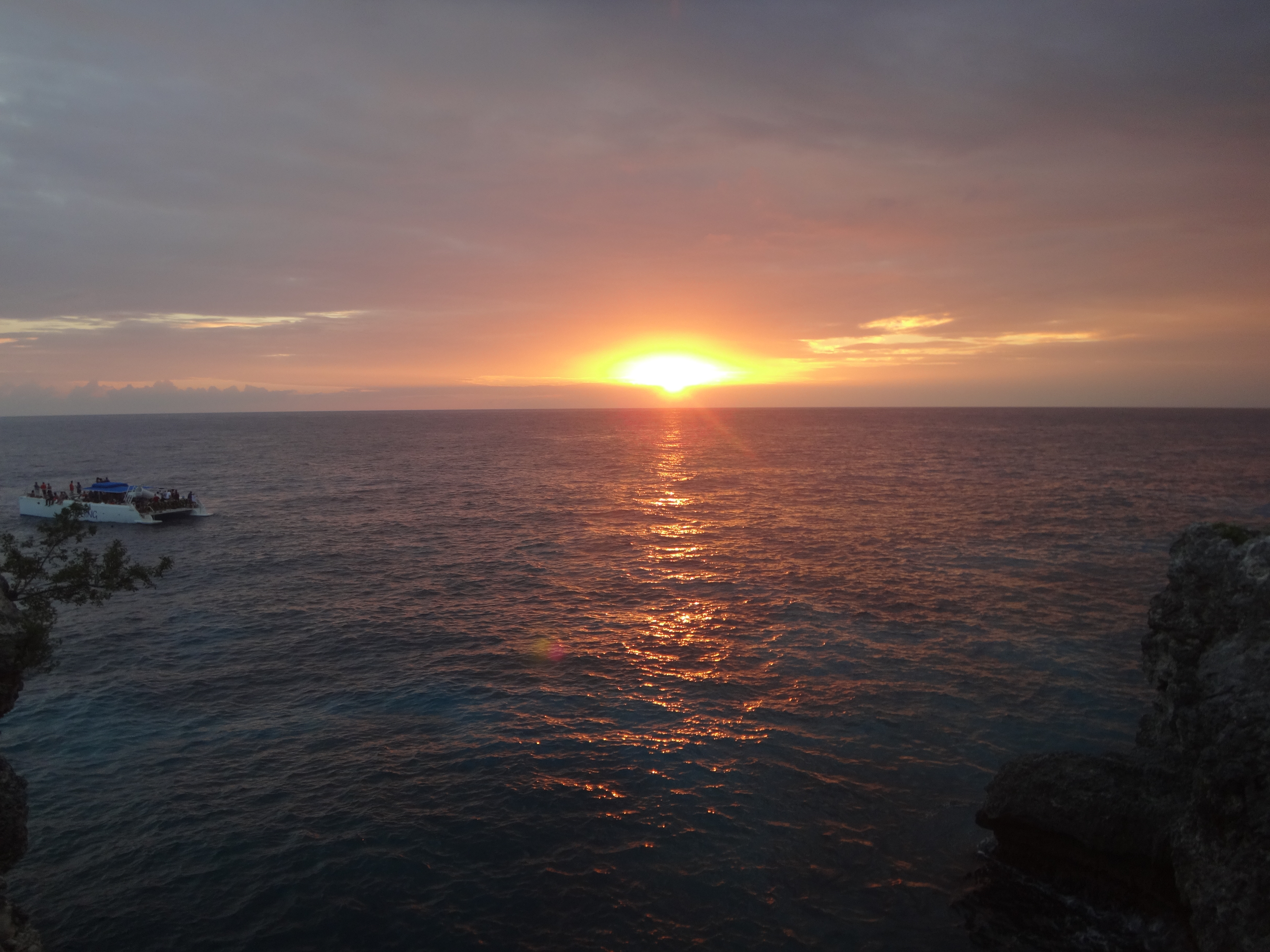 Watching the sunset is a great way to spend an evening at RIck's Cafe in Negril, Jamaica